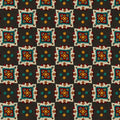 Folk Square Geometric Mural Wallpaper — Traditional Textile Motif Mural Wallpaper - room preview 04
