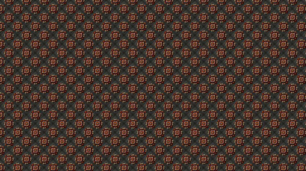 Starry Geometric Pattern Mural Wallpaper — Dark Traditional Motif Mural Wallpaper - room preview 04