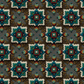 Southwestern Diamond Motif Mural Wallpaper — Rustic Folk Art Print Mural Wallpaper - room preview 04