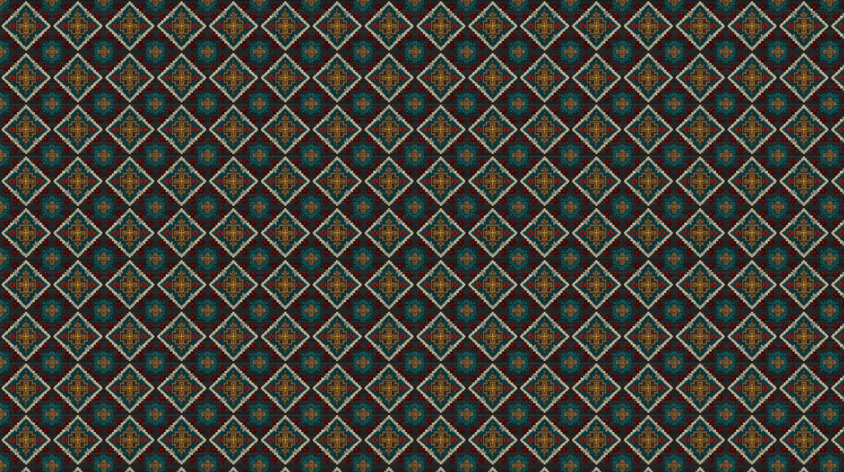 Micro Diamond Tapestry Mural Wallpaper — Dark Jewel Tone Repeat Mural Wallpaper - room preview 04