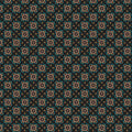 Intricate Geometric Floral Mural Wallpaper — Dark Traditional Print Mural Wallpaper - room preview 04