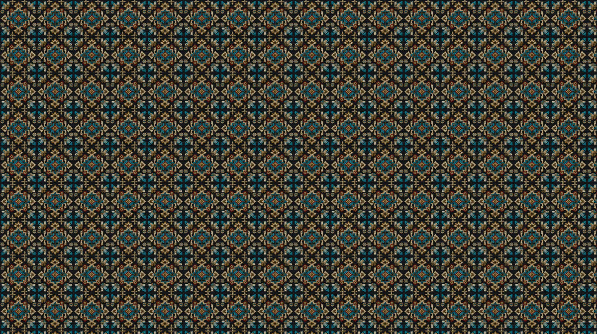 Tapestry Geometric Diamond Mural Wallpaper — Dark Jewel Tone Print Mural Wallpaper - room preview 04
