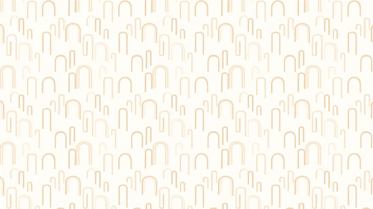 Minimalist Arch Linear Mural Wallpaper — Soft Neutral Cream Mural Wallpaper - room preview 04