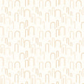 Minimalist Arch Linear Mural Wallpaper — Soft Neutral Cream Mural Wallpaper - room preview 04