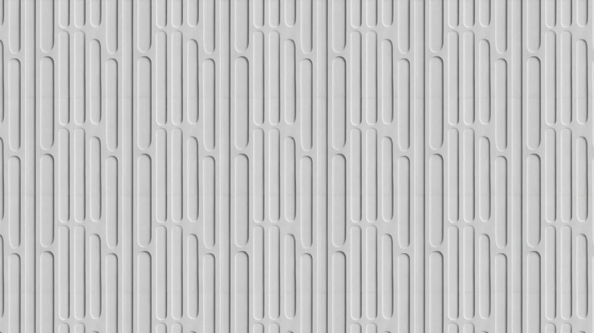 Minimalist Vertical Capsule Grid Mural Wallpaper — Architectural White Mural Wallpaper - room preview 04