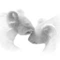 Koala Line Art Mural Wallpaper — Minimalist Monochrome Portrait Mural Wallpaper - room preview 04