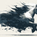 Galloping Unicorn Ink Sketch Mural Wallpaper — High-Velocity Art Mural Wallpaper - room preview 04