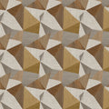 Geometric Wood Cube Mural Wallpaper — Warm Architectural Pattern Mural Wallpaper - room preview 04