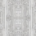 Art Deco Geometric Panel Mural Wallpaper — Architectural Silver Print Mural Wallpaper - room preview 04