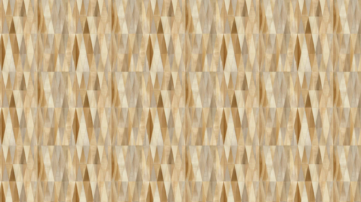 Diamond Weave Wood Grain Mural Wallpaper — Scandi Minimalist Style Mural Wallpaper - room preview 04