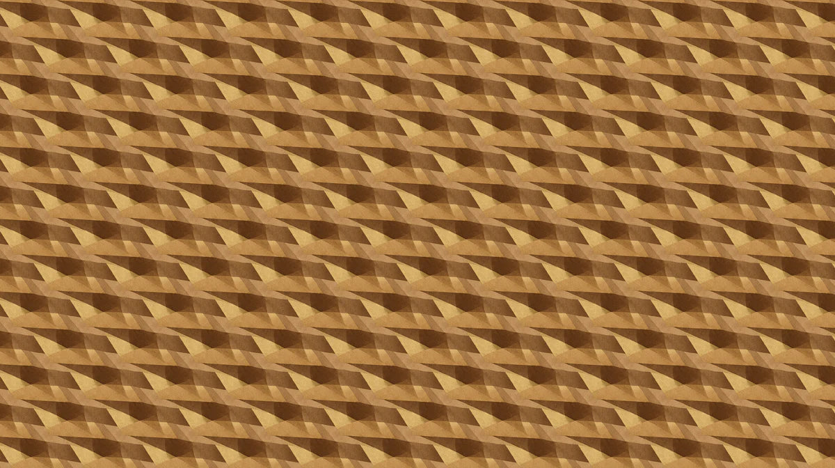 Geometric Prism Woodgrain Mural Wallpaper — Warm Earthy Tones Mural Wallpaper - room preview 04