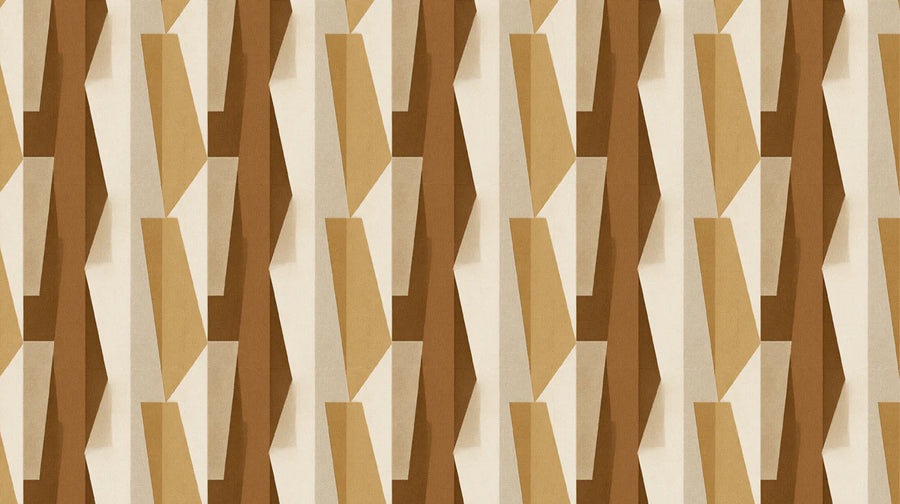 Papier peint mural Colonne Géométrique Verticale — Papier peint mural Sculptural Tons Neutres Chauds printable artwork