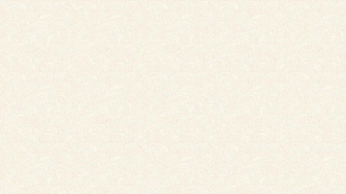 Minimalist Scalloped Line Art Mural Wallpaper in Warm Cream Mural Wallpaper - room preview 04