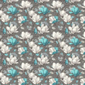 Dual-Tone Magnolia Floral Mural Wallpaper — Modern Classic Mural Wallpaper - room preview 04