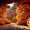 Abstract Grotto Mural Wallpaper — Impasto Oil Painting Style Mural Wallpaper - room preview 04