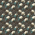 Dark Magnolia Floral Mural Wallpaper — Moody Botanical Print Mural Wallpaper - room preview 04