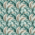 Feathered Frond Mural Wallpaper in Teal and Cream Mural Wallpaper - room preview 04