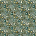 Vintage Lemon and Foliage Mural Wallpaper — Dark Arts and Crafts Mural Wallpaper - room preview 04