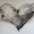 Scribbled Heart Sketch Mural Wallpaper — Minimalist Line Art Mural Wallpaper - room preview 04
