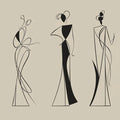 Minimalist Fashion Silhouette Mural Wallpaper — Line Art Design Mural Wallpaper - room preview 04