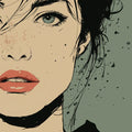 Urban Fashion Sketch Mural Wallpaper — Artistic Sage Portrait Mural Wallpaper - room preview 04