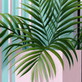 Palm Leaves Striped Mural Wallpaper —Pop Art Geometric Design Mural Wallpaper - room preview 04