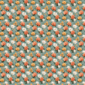 Vintage Peony Floral Mural Wallpaper — Soft Sage and Amber Botanical Mural Wallpaper - room preview 04