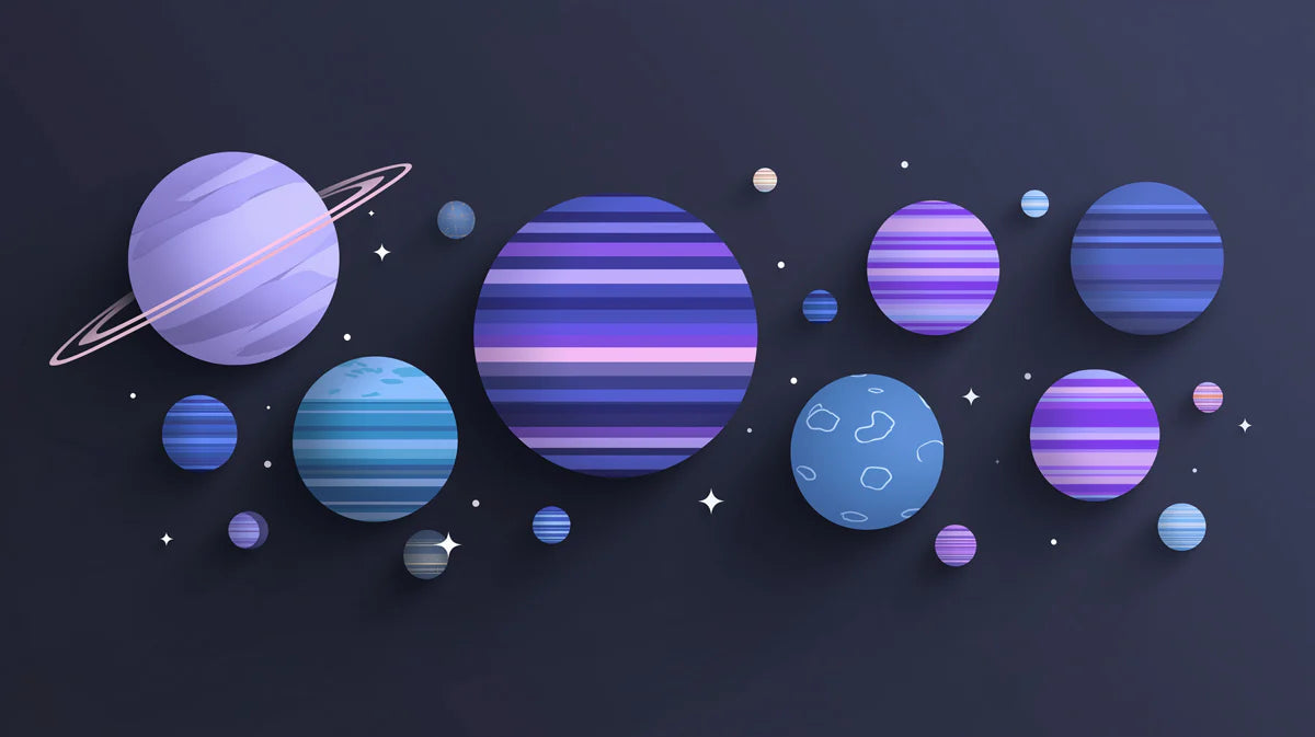 Celestial Planets Mural Wallpaper — Paper Cut Galaxy Style Mural Wallpaper - room preview 04