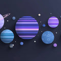 Celestial Planets Mural Wallpaper — Paper Cut Galaxy Style Mural Wallpaper - room preview 04