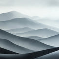 Minimalist Rolling Hills Mural Wallpaper — Calm Landscape Design Mural Wallpaper - room preview 04