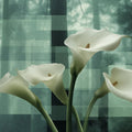 Calla Lily Forest Mural Wallpaper — Abstract Green Floral Art Mural Wallpaper - room preview 04