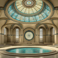 Grand Classical Dome Hall Mural Wallpaper — Architectural Grandeur Mural Wallpaper - room preview 04