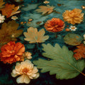 Floating Autumn Leaves and Floral Mural Wallpaper - room preview 04