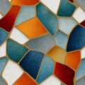 Abstract Mosaic Mural Wallpaper with Vibrant Color Blocks Mural Wallpaper - room preview 04