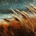 Golden Meadow Oil Painting Mural Wallpaper — Impressionist Style Mural Wallpaper - room preview 04