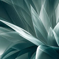 Crystalline Teal Botanical Mural Wallpaper — Modern Abstract Art Mural Wallpaper - room preview 04