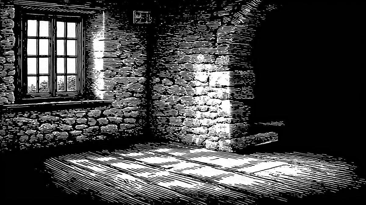 Rustic Stone Sketch Mural Wallpaper — Monochrome Shadow Art Mural Wallpaper - room preview 04