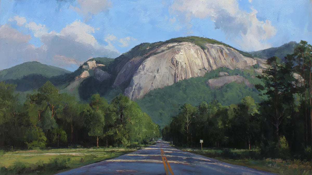 Mountain Highway Landscape Mural Wallpaper — Impressionist Horizon Mural Wallpaper - room preview 04