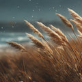 Coastal Reed Grass Mural Wallpaper — Soft Windswept Nature Design Mural Wallpaper - room preview 04
