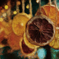 Rustic Dried Citrus Mural Wallpaper — Painterly Warmth Mural Wallpaper - room preview 04