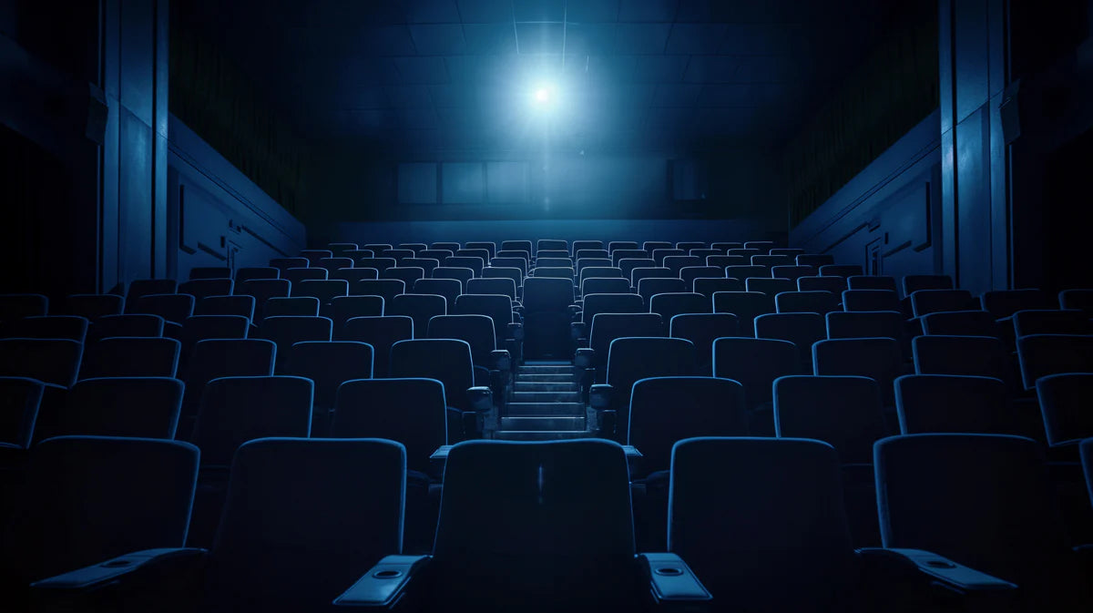 Cinema Seating Mural Wallpaper — Cinematic Interior Design Mural Wallpaper - room preview 04