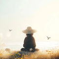 Sun-Kissed Meadow Mural Wallpaper — Ethereal Coastal Landscape Mural Wallpaper - room preview 04
