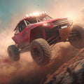 Desert Off-Road Rally Mural Wallpaper — Cinematic Racing Action Mural Wallpaper - room preview 04