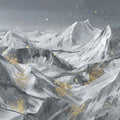 Starry Mountain Peak Mural Wallpaper — Artistic Monochrome Decor Mural Wallpaper - room preview 04