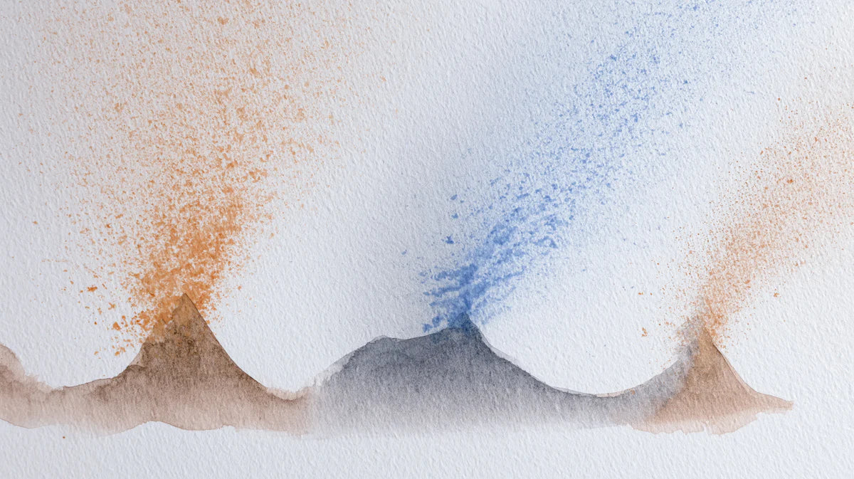 Abstract Mountain Peaks Mural Wallpaper — Watercolor Art Mural Wallpaper - room preview 04