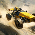 Off-Road Racing Mural Wallpaper — Dynamic Oil Painting Style Mural Wallpaper - room preview 04