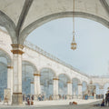Grand European Portico Mural Wallpaper — Architectural Sketch Art Mural Wallpaper - room preview 04