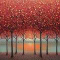 Autumn Sunset Forest Mural Wallpaper — Vibrant Impressionist Art Mural Wallpaper - room preview 04