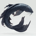 Sculptural Koi Fish Mural Wallpaper — Minimalist Zen Wall Art Mural Wallpaper - room preview 04