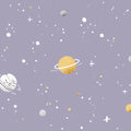 Pastel Galaxy Mural Wallpaper —Whimsical Hand-Drawn Planets Mural Wallpaper - room preview 04